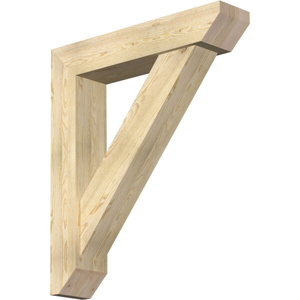 Ekena Millwork Traditional Slat Rough Sawn Bracket w/ Offset Brace, Douglas Fir, 8"W x 38"D x 44"H BKT0806X38X44TRA06RDF - main
